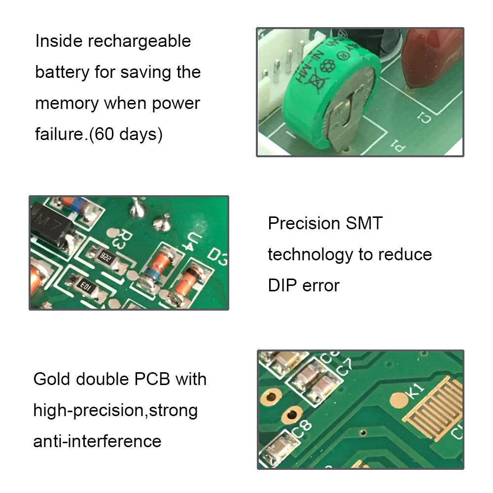 Gaqqee 1 Second Interval 12V 24V 110V 220V Digital LED Timer Switch 7 Days Weekly Programmable Time Relay Programmer CN101S