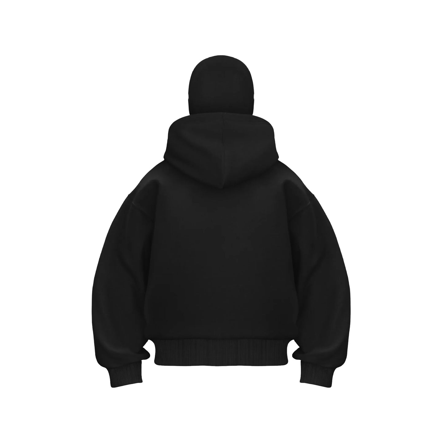 Trendy Balaklava Hoodie - Reißverschluss Größe M Unisex