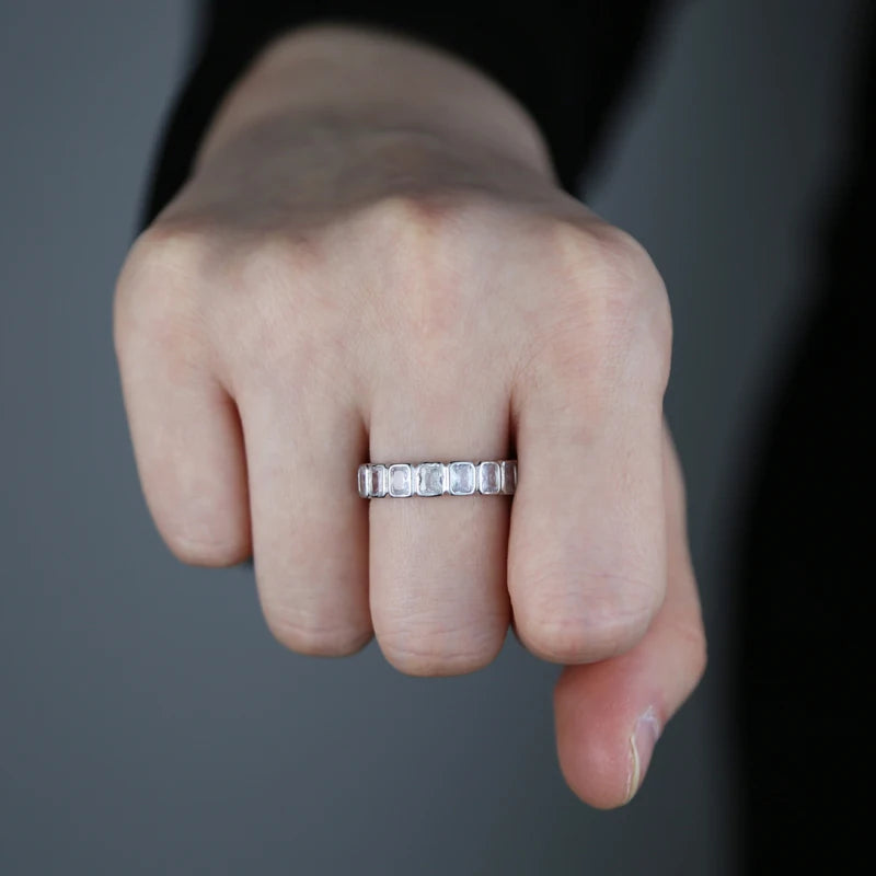 GIRLMIDNIGHT Geometrischer Ring 925 Silber - Zirkonia 57