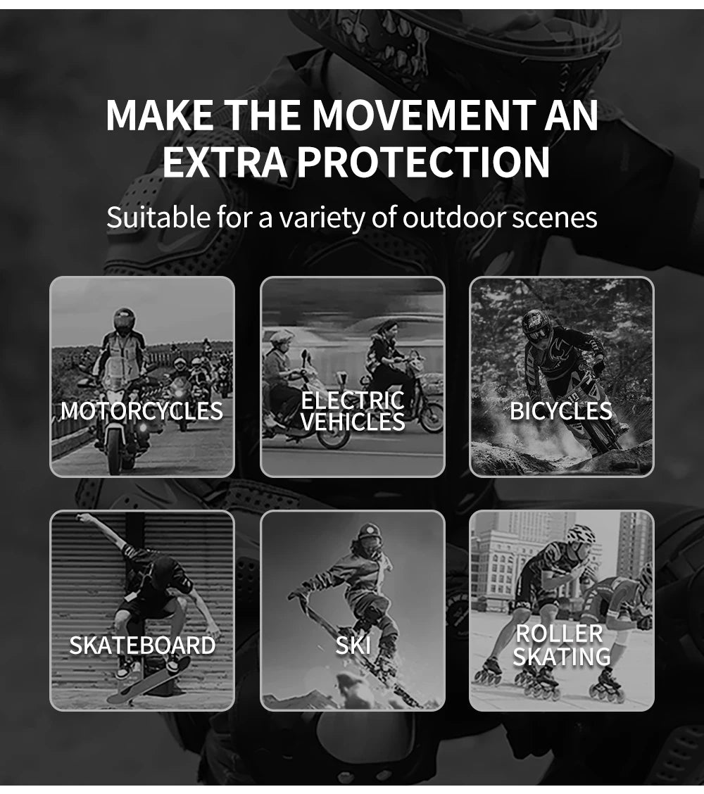 WOSAWE Sports Knee & Elbow Pads Motorcycle Knee Protection Ski Motocross Shin Guards Dirt Bike Off-road Cycling Knee Protector