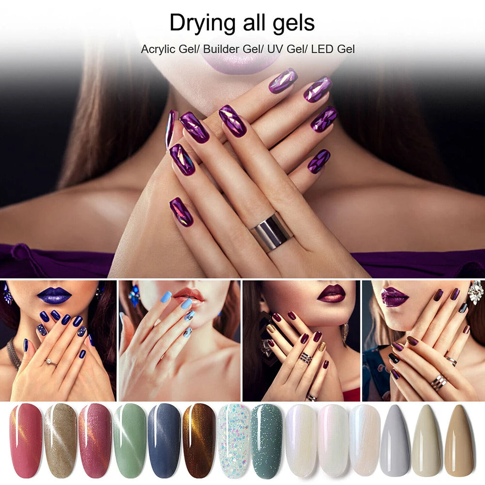 Lampă UV LED SUN X12 MAX pentru manichiură, lampă UV cu 66 de LED-uri pentru uscător de unghii cu senzor inteligent, instrument profesional de salon