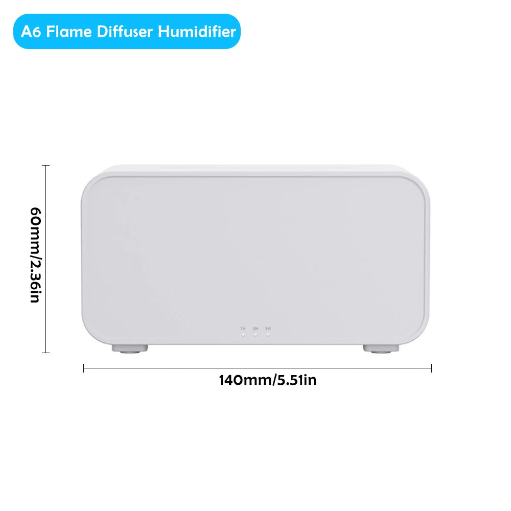Humidifier Flame Aromatherapy Diffuser Can Add Essential Oils 7 Colours Flame Diffuser Timing Protection USB Desktop Humidifier