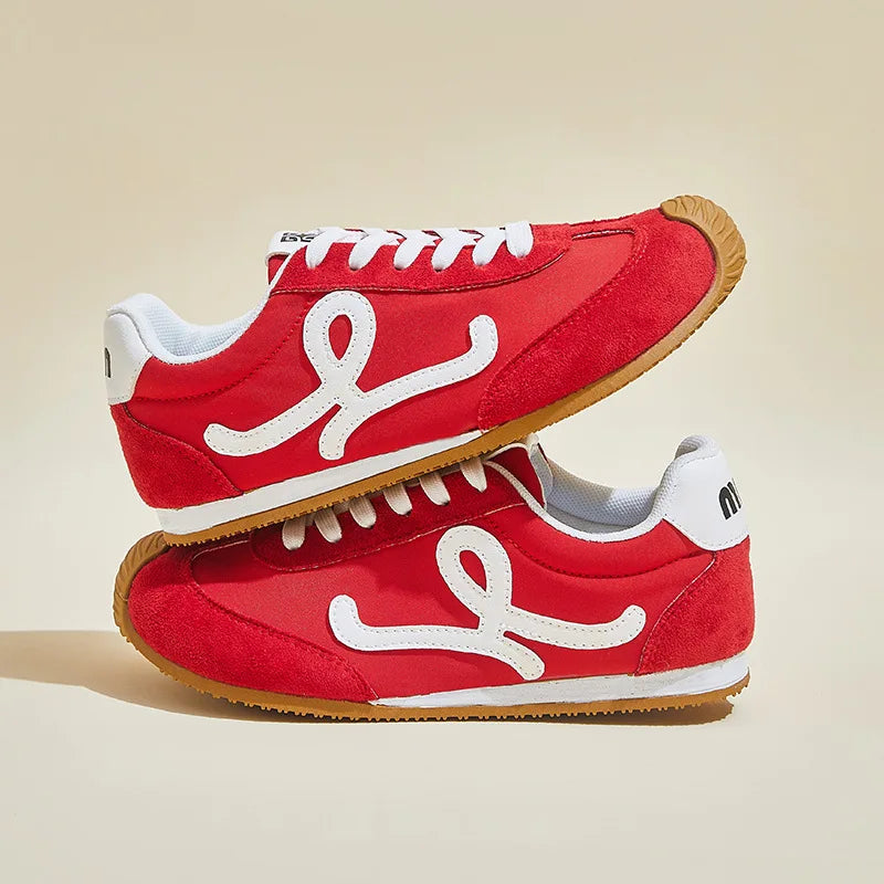 New Fashion Women's Shoes 2025 Spring Autumn Platforms Sneakers Comfortable Flat Shoes Lace-up Non Slip Casual Vulcanized Shoes