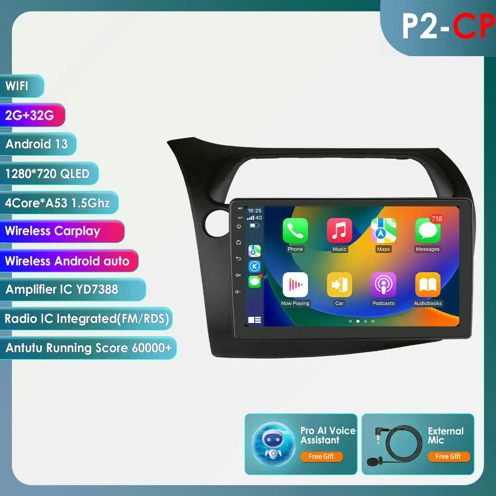CarPlay Autoradio Multimedia Player für Honda Civic Hatchback