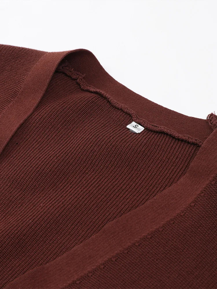 Luna Damen-Strickjacke V-Ausschnitt - Langarm, Knopf, M-L/XL