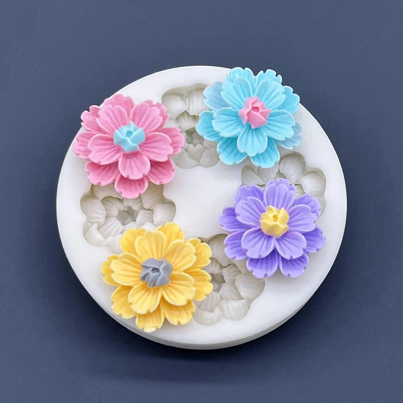 Flower Daisy Silicone Sugarcraft Mold Resin Tools Cupcake Baking Mould Fondant Cake Decorating Tools