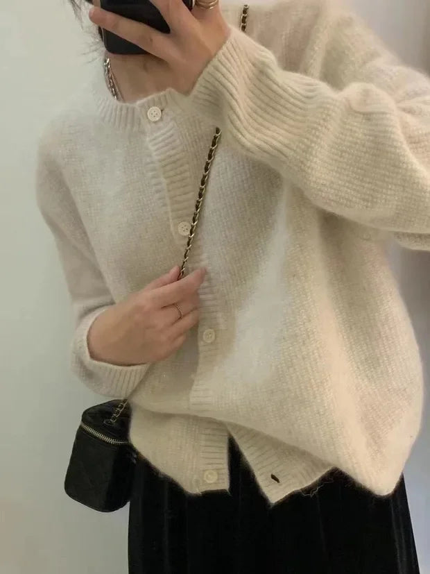 LIBIELY Cardigan Rundhals Kuschelig Warm Polyester - Kapazität Standard Leistung Hoch Größe M/L