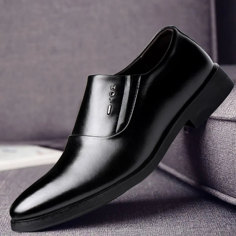 Elegant Men's Dress Shoes 2023 Summer Social Shoes Men's Fashion Elegant Formal Wedding Shoes Men's Set Office Oxford Shoe Men
