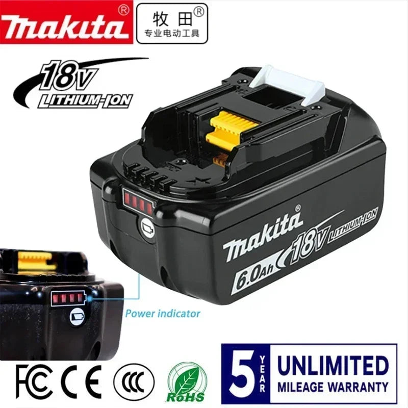 Batería Makita genuina de 18v con cargador de iones de litio recargable para herramienta eléctrica batería Makita de 18 v