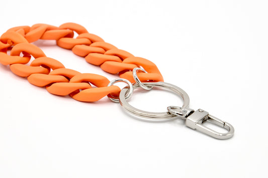 Schlüsselanhänger mit Karabiner "RUBBER EDITION" Orange Matt