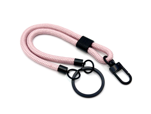 Schlüsselanhänger mit Karabiner Puderrosa