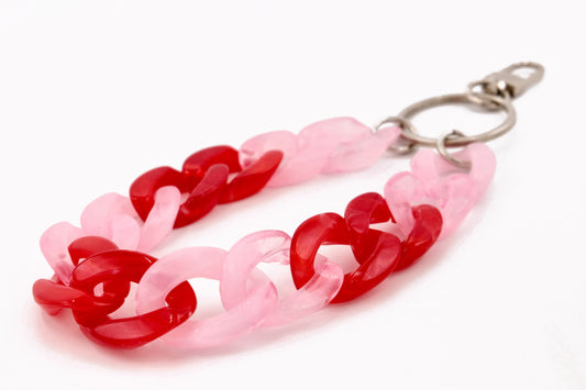 Schlüsselanhänger mit Karabiner Rosa/Rot