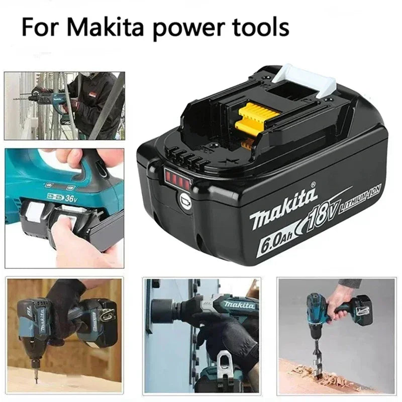 Batería Makita genuina de 18v con cargador de iones de litio recargable para herramienta eléctrica batería Makita de 18 v