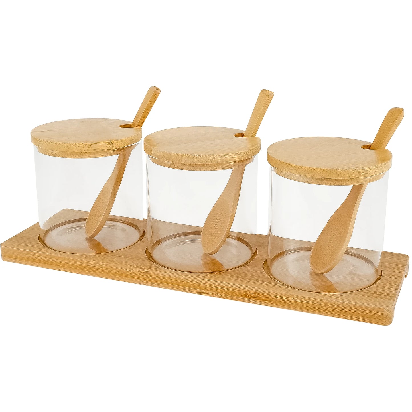 Glasio 3er Staubdichtes Gewürzglas Set - 3x150ml Glas