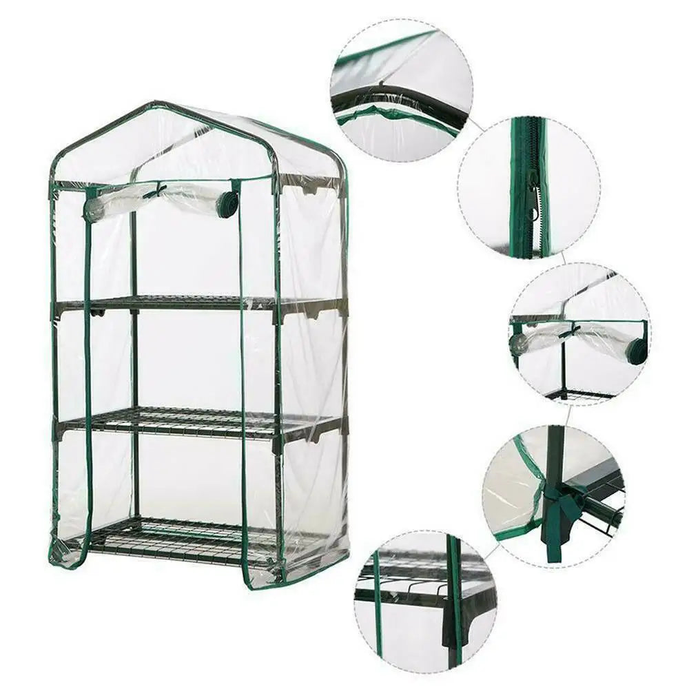 Small Greenhouse 2-5 Tier For Garden Gardening Flowerpot Tent Plant Greenhouse Flower House Plant Grow Plant Grow Bags Warm