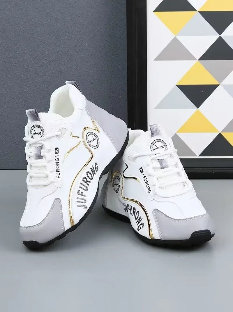 Man 2024 Luxury Sneakers Sports Shoe Women Casual Sneakers Chunky Sneakers Couples New Designer Soft-soled Leather Running Shoes