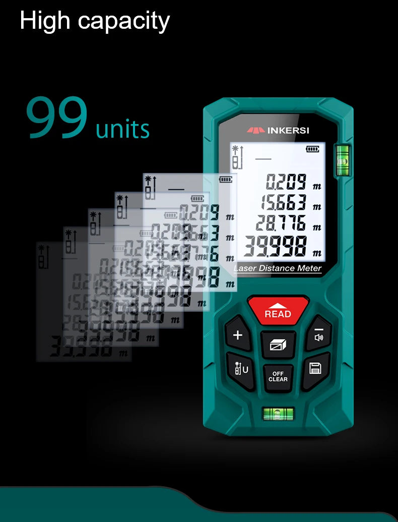 INKERSI Laser Rangefinder Digital Tape Measure 40M/70M/120m