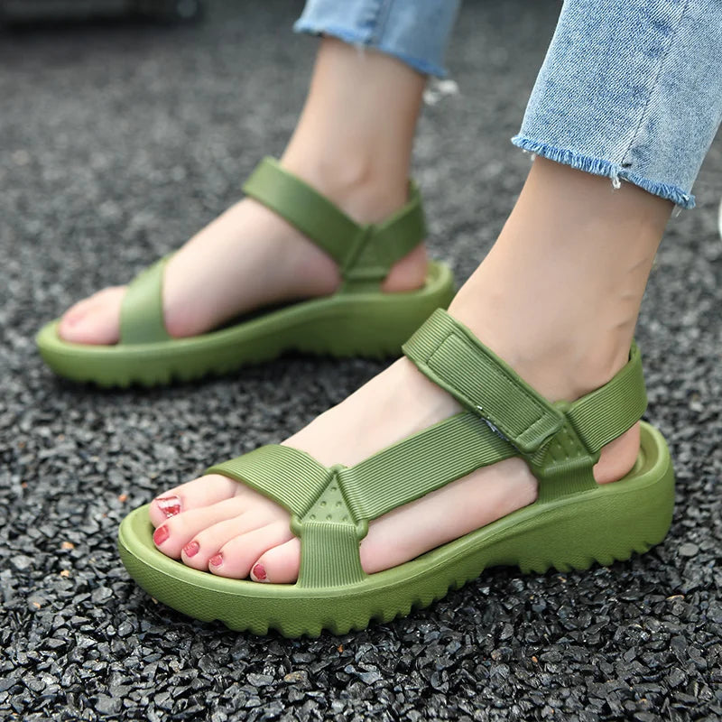 Sommer-Sandalen 2025: Womens Sandals Summer Trend Anti-slip Wear-resistant - Lightweight EVA Flat Sandals Women Outdoor Beach Shoes Collection