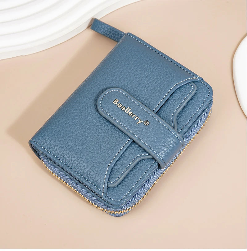 Neue Kurz Frauen Reißverschluss Geldbörsen Große Kapazität Karten Halter Marke Weiblich Portemonnaies Qualität Münz Tasche Foto Halter Geldbörse Für Mädchen