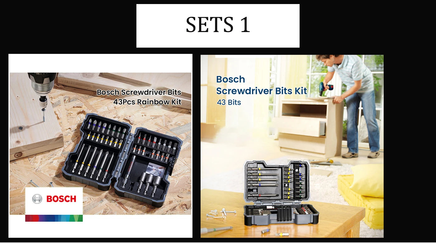 Bohrer-Set 2025: Bosch Mix Drill Bit Sets 7/15/25/33/43pcs High-speed Steel - Drilling Bit Impact Drill PH/PZ/S/L/HEX Magnetic Screwdriver Head Collection