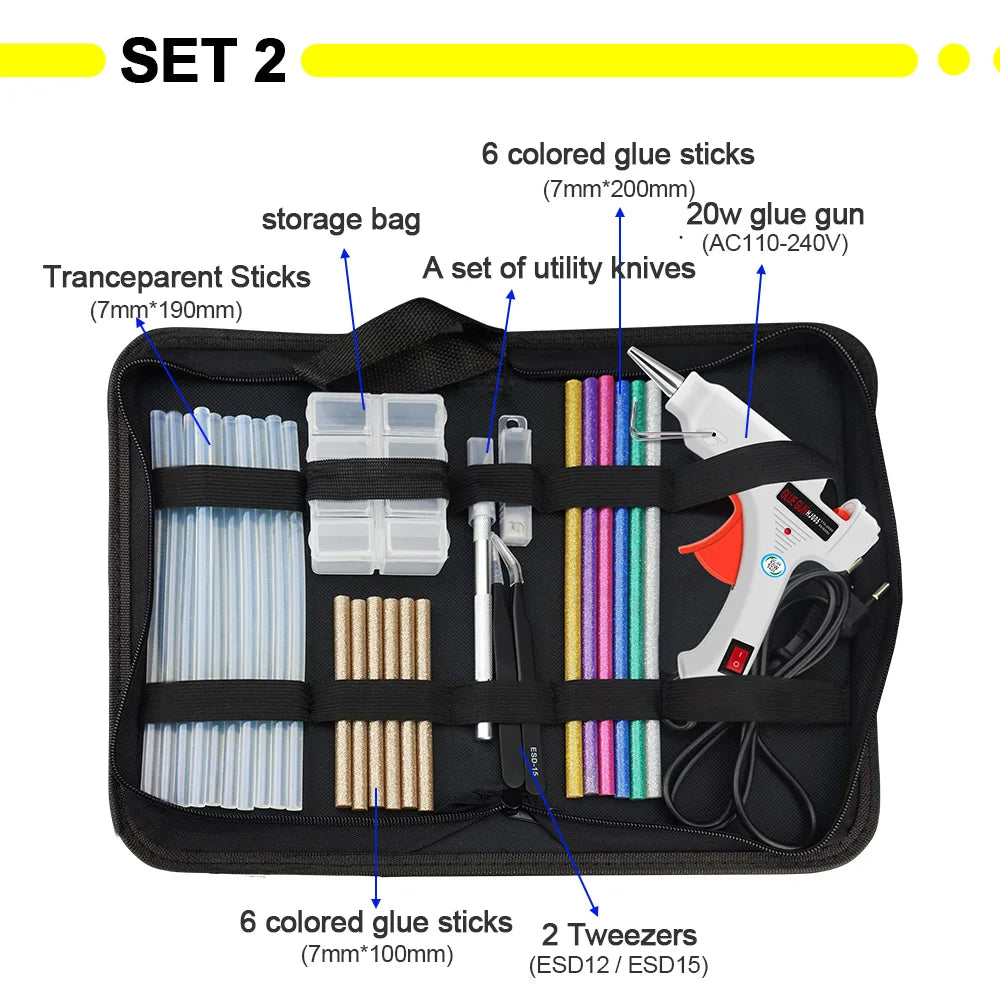Heißklebepistole Set 2025 - GoGoPanda 6 IN 1 Electric Heat Hot Melt DIY Tool