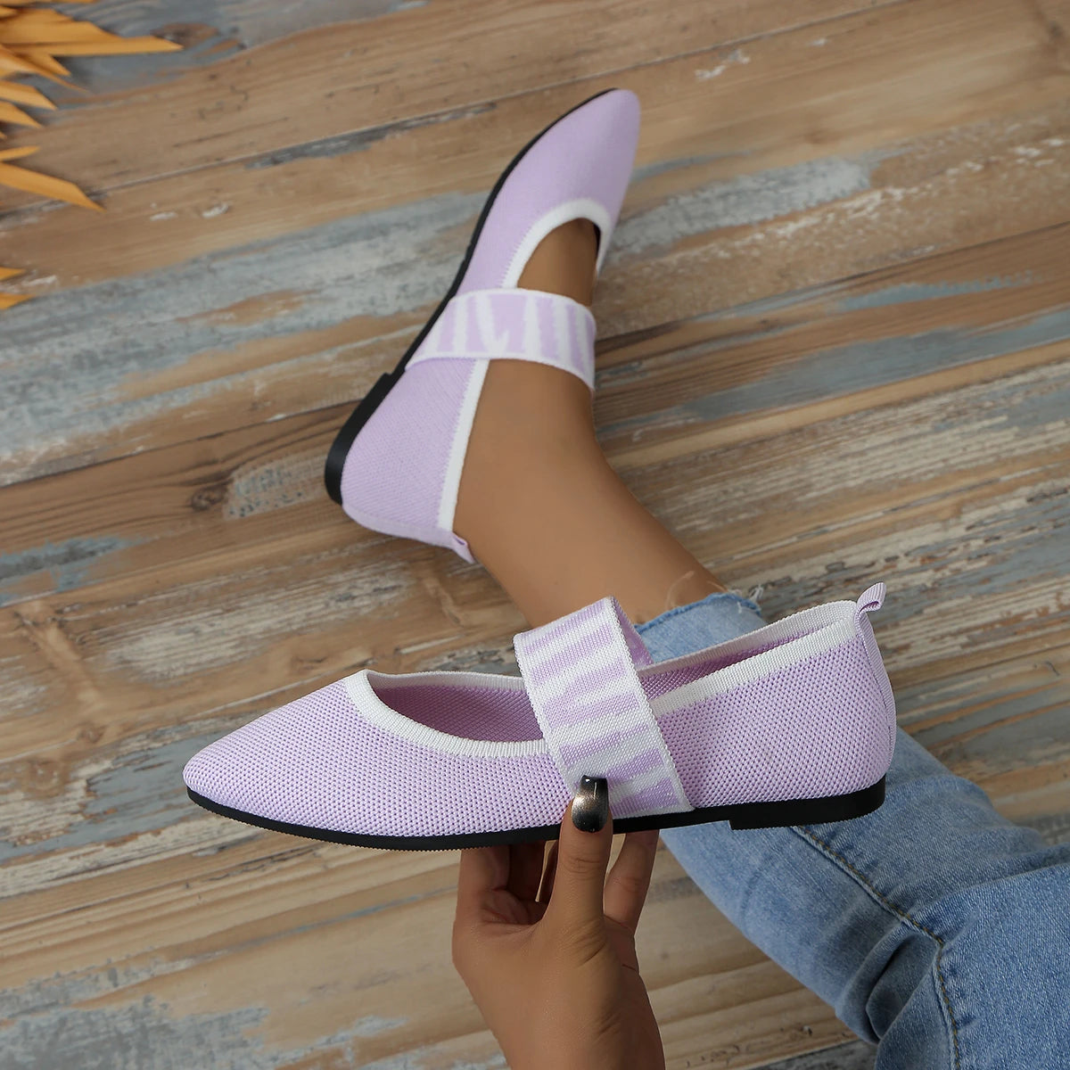 Women's Ballet Flats Casual Shoes Low Heel Barefoot Elegant Woman Sneakers Socofy Comfortable Pointed Toe on Offer Free Shipping