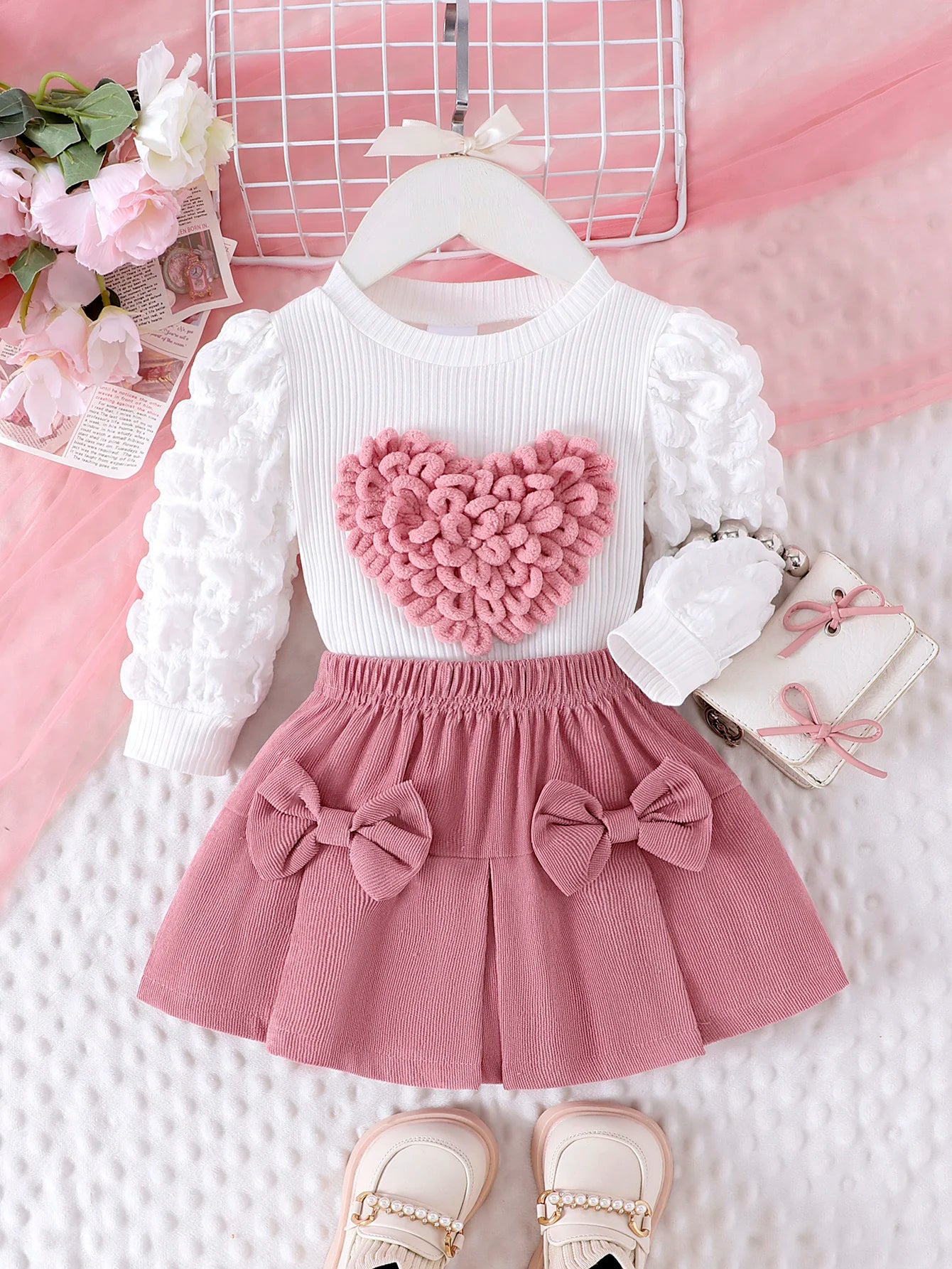 Guangdong Mädchen-Set Herztop - Gr. 0-3J Polyester