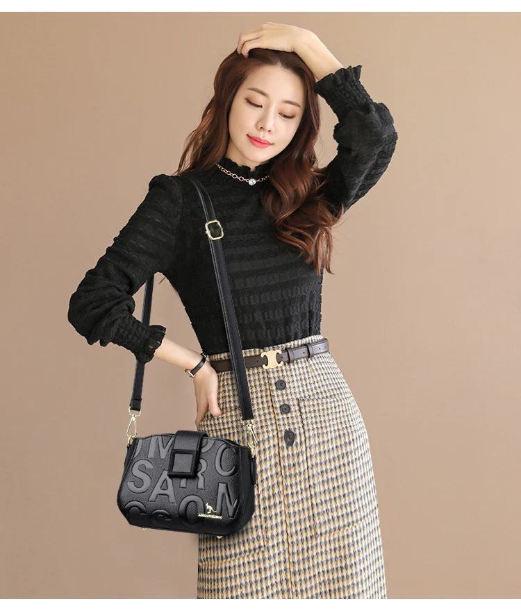 Femeii geantă de mână de lux cu cataramă pătrată Crossbody Bag Casual umăr Crossbody Bags Designer mare capacitate geantă de mână de călătorie