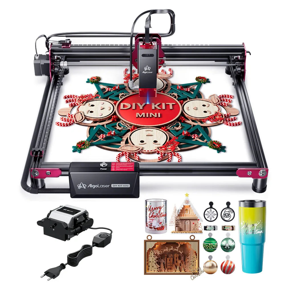 Mașină de gravat cu laser 2025: AlgoLaser DIY Mini mașină de gravat cu tăiere 5W 10W, cadouri personalizate, colecție de articole din lemn