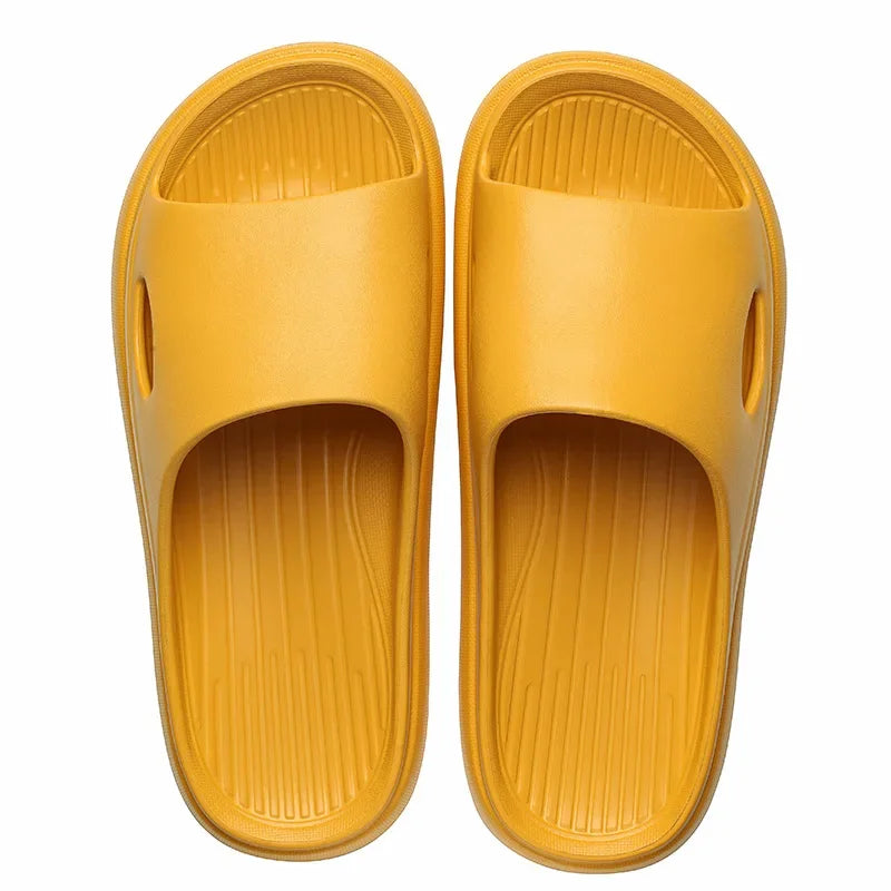 New Soft EVA Slippers Couples Home Slipper Outdoor Beach Summer Sandals Bath Men Flip Flops Non-Slip Women Thick Sole Shoes