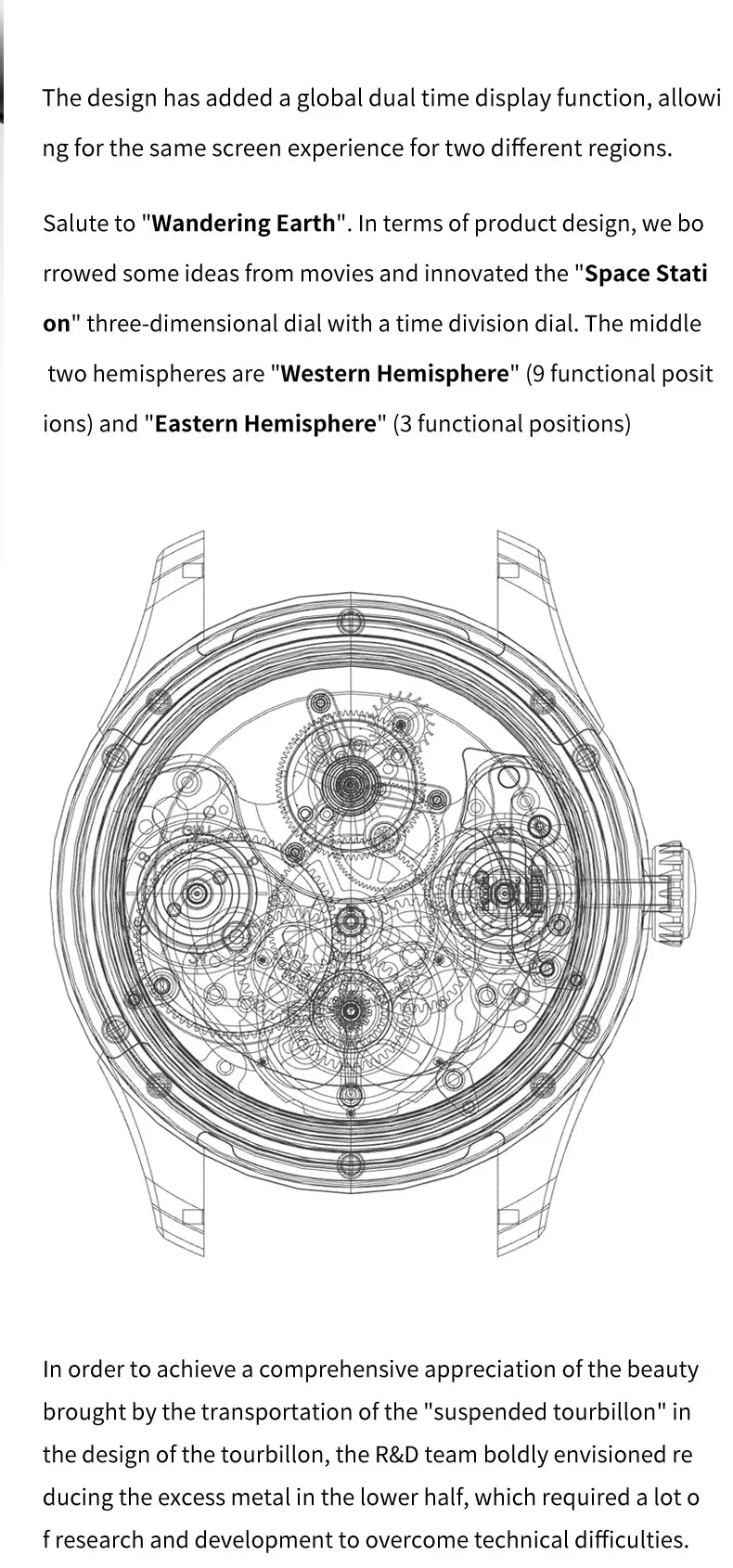 IDEAL KNIGHT blue earth tourbillon watch luxury skeleton automatic timepiece