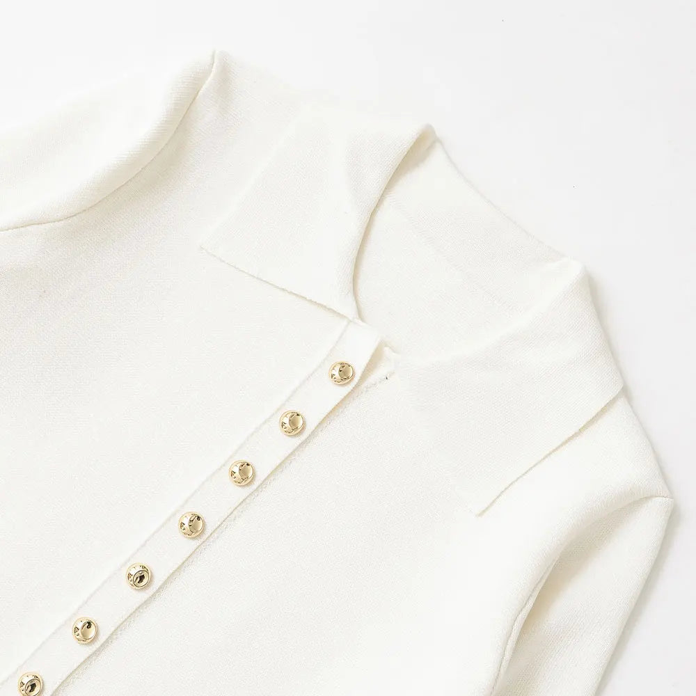 TRZA Strickjacke Reverskragen - Knopf, Stretch, Regular