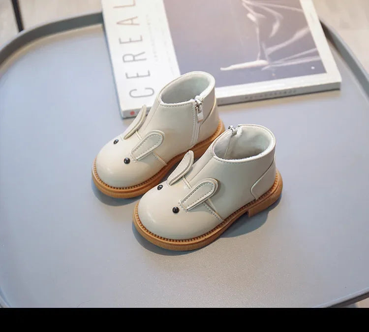 Baby Kinder Kurze Stiefel 2025 - Mädchen Cartoon Süß Leder - Herbst Winter Mode Stiefel Kleinkind Weiche Sohle