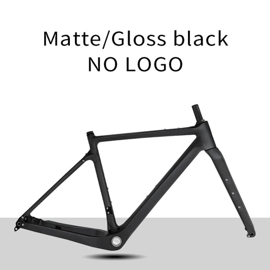 BXT Carbon Gravel Bike Rahmen 2025 - Fully Hidden Cable Carbon Frame Fork - Thru Axle Disc Brake MTB Road 27.5