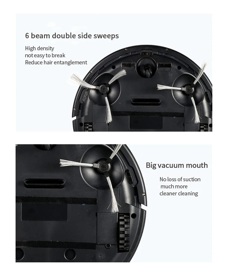 NEW 5000Pa Robot Vacuum Cleaner 3 In 1 Suction Sweeping Mopping Automatic Rechargable Cleaning Sweep Floor for Home Office