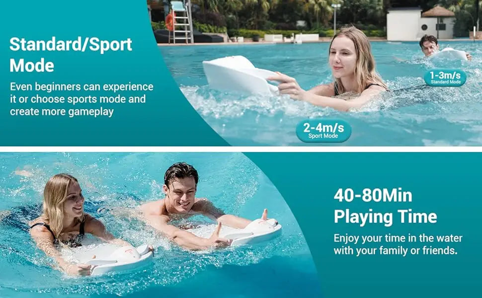 Elektro-Surfboard 2025: TESMOTO S300 Electric Surfboard Up To 80 Minutes Playtime Water Sports Bodyboard Electric Kickboard Women/Men Swimming Pool Collection