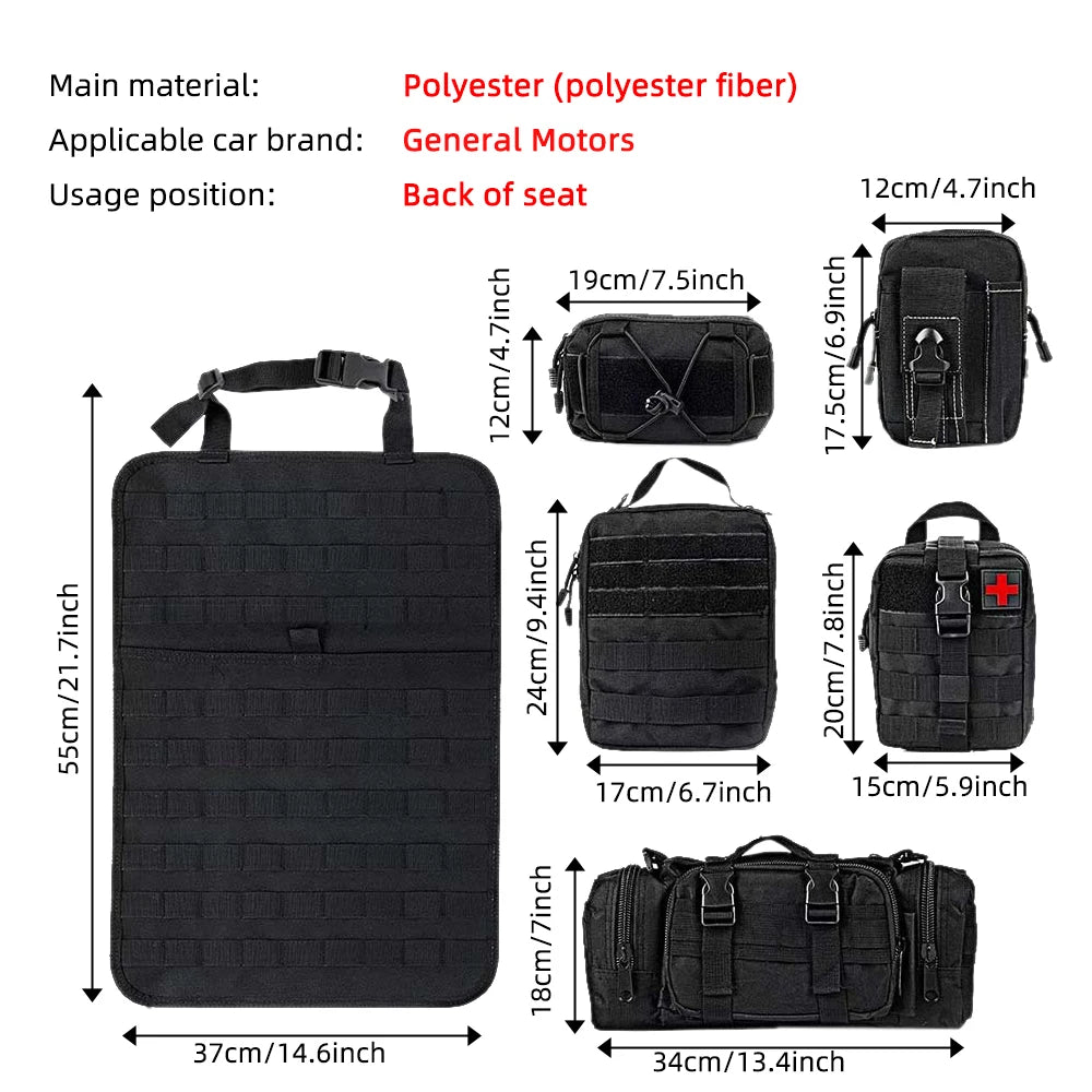 Car Seat Storage Organizer Seat Back Tactical Camo Hanging Bags Multi Pocket Storage Bag Multifunctional Car Stowing Tidy Pocket