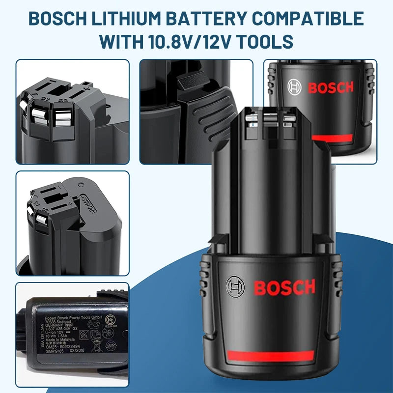 Bosch 12V 2.0Ah BAT411 - Lithium-Ion Rechargeable Battery Charger Collection