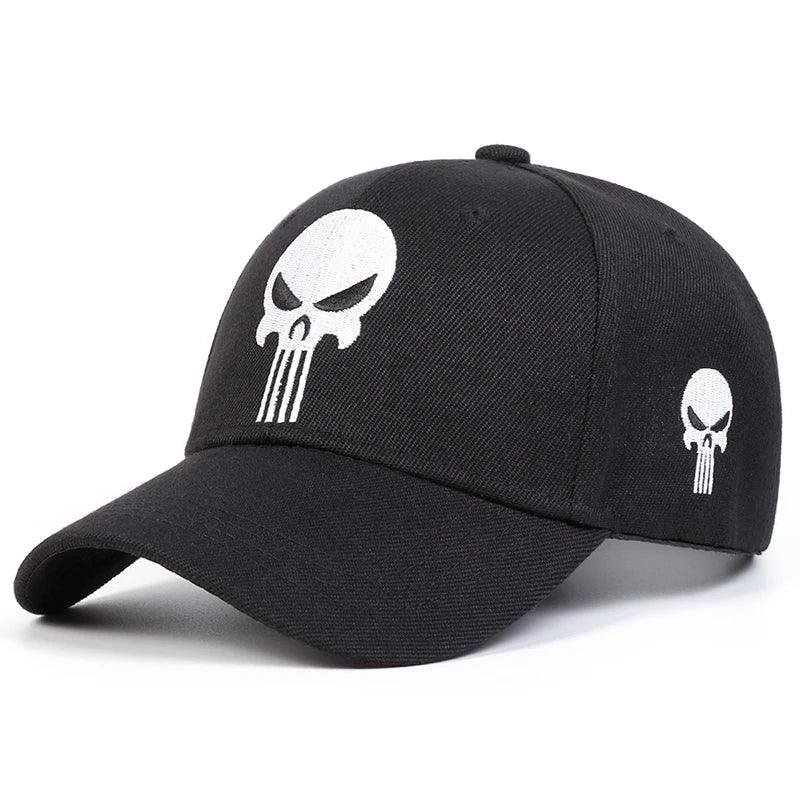 Unisex Skull Head Embroidery Baseball Caps Spring Autumn Outdoor Adjustable Casual Hats Sunscreen Hat - Golden Bridge Store