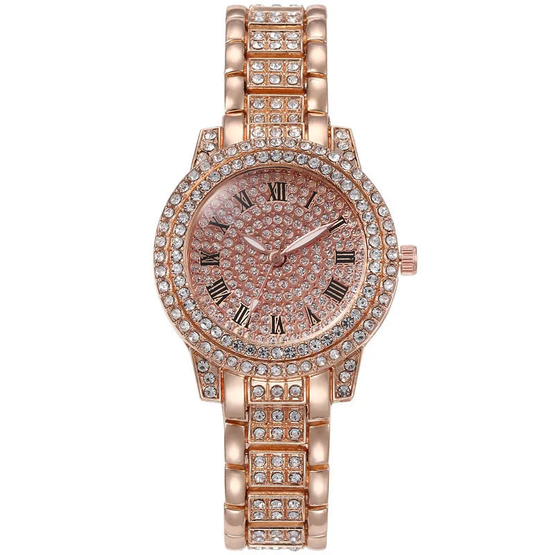 Luxus-Diamant-Stahl-Watches-Bracelet-Ladies-Quartz-Watch-Rose-Gold-Womens-Wristwatch-Shiny-Crystal-Reloj-Mujer