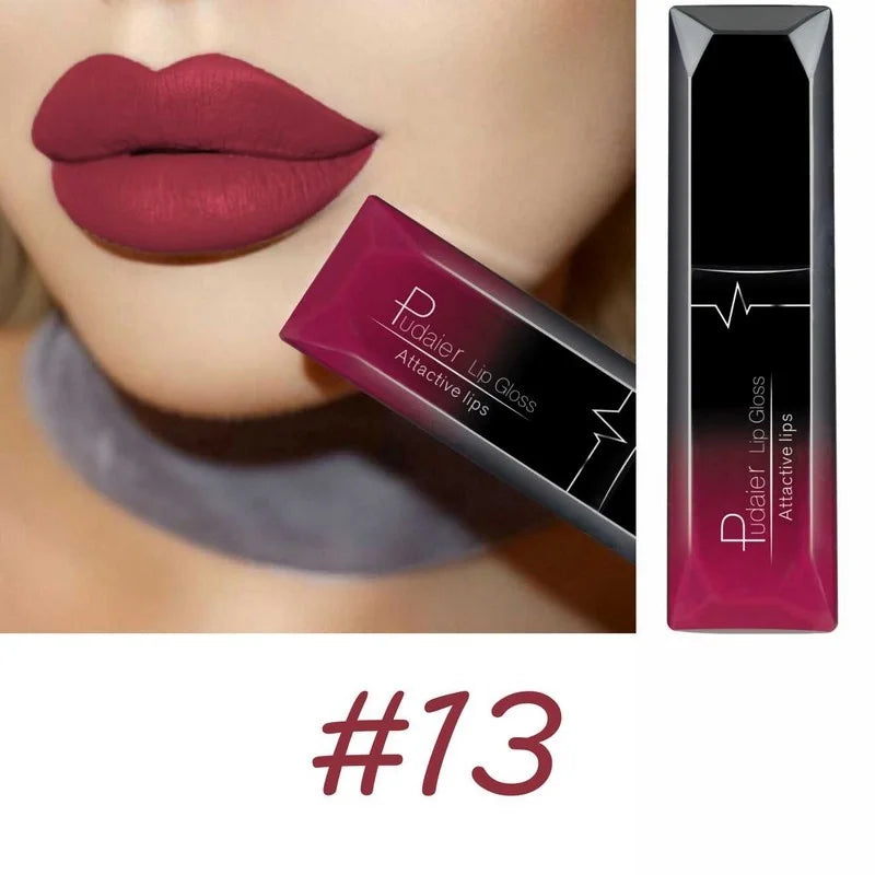 Best Lip Makeup 17 Color elegant Matte Long Lasting Lipgloss Liquid Lipstick Lip Cream