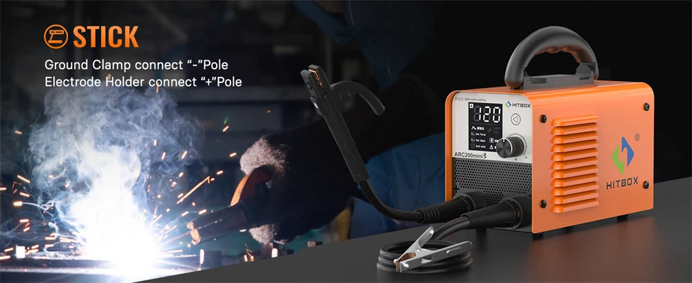 HITBOX Ultra-Mini Stick Welder MMA ARC/Lift Tig Welding Machine Hot Start Arc Force LED Digital IGBT Protable Home Welder Tool