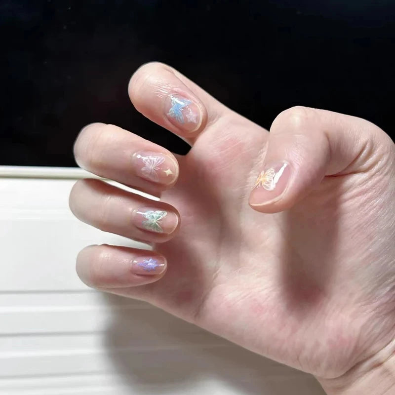 Choice Schmetterling Laser Nail Art - 20 Stück Prägemotiv