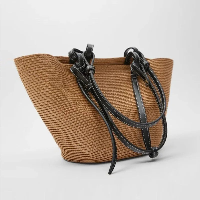 Beach Shopping Bags Luxury Fashion Woven Shoulder Bag Women Handmade Straw Handbags Trend Summer Large Capacity Travel Bag 2023 - Golden Bridge Store