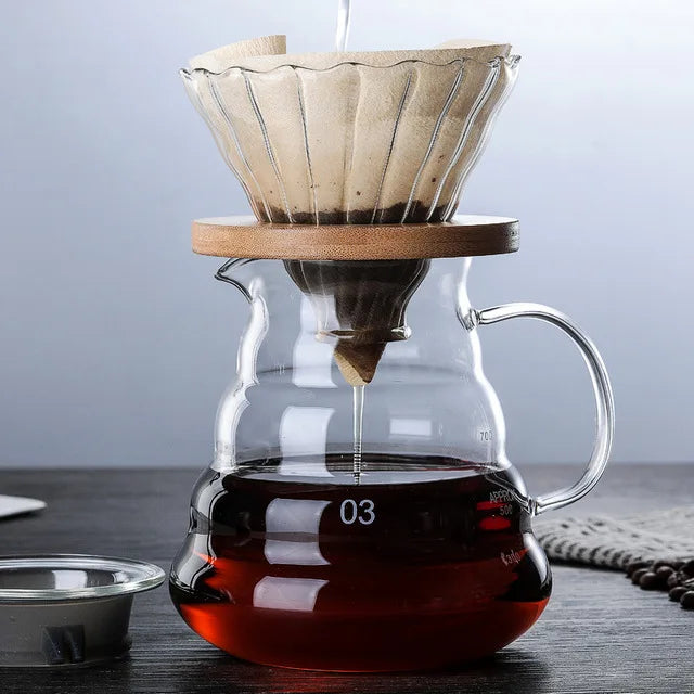 Glass Coffee Pot With Filter Drip Brewing Hot Brewer Coffee Pot Cloud Shaped Kettle Coffee Brewer Utensils Teapot