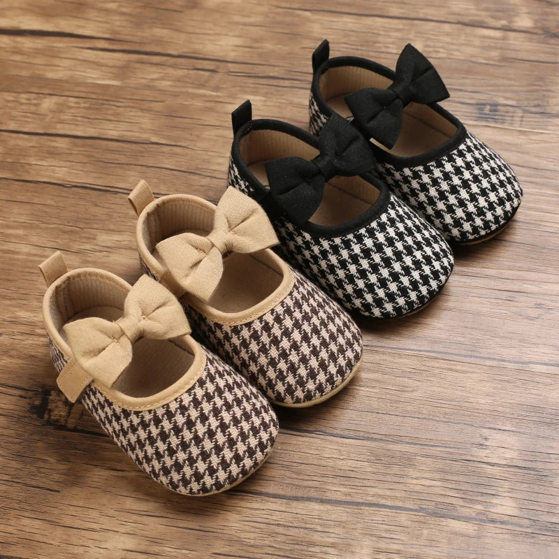 Frühling Herbst Neuer Stil Kleine Duft Gitter Prinzessin Schuhe 2025 - Neugeborene Baby Mädchen Gummisohle Rutschfest Erste Laufschuhe