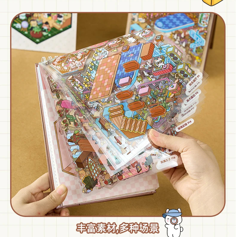 Kawaii 20in1 3D Cartoon Aufkleber - DIY, 190x135mm