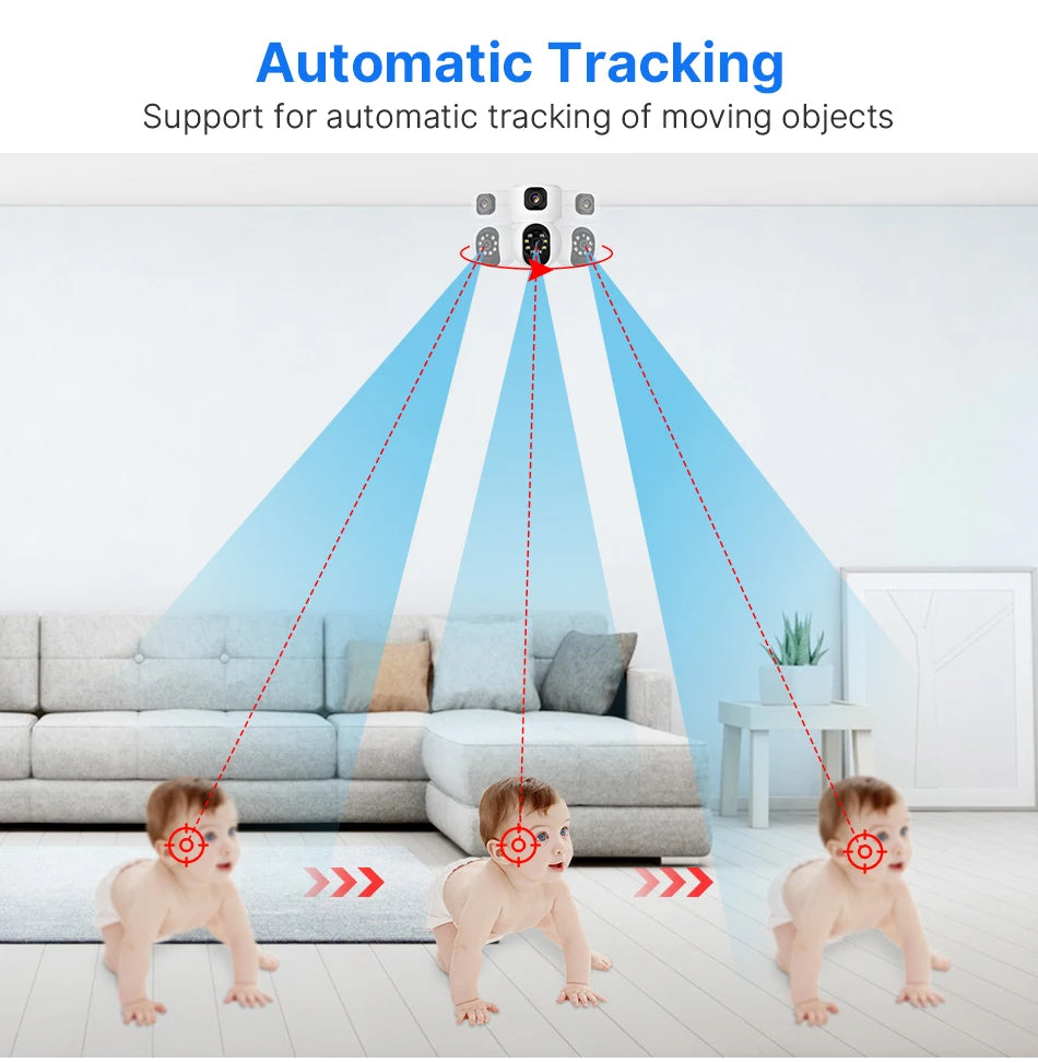 IP-Kamera 2025: Hiseeu 2K 4MP PTZ WIFI Wireless Smart - Home Security Surveillance Two-way Audio Indoor Baby Pet Monitor Collection