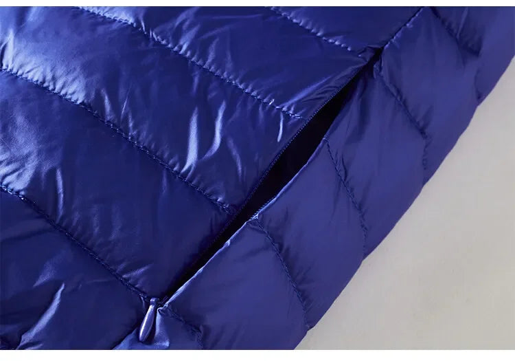 Blaue Herren-Weste Stehkragen - Dünn, Ärmellos, M-4XL