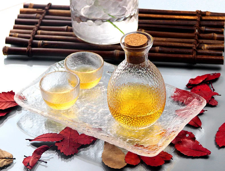 Japanese Sake Jug Set, Wine Glasses, Crystal Pot, Wine Tank Cup Set, Flagon Liquor Glass Dispenser, Creative Wine Cup, Gifts